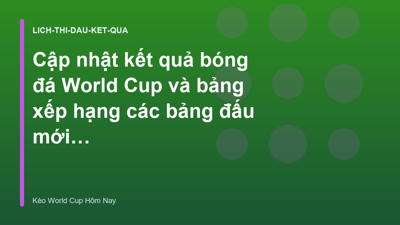 Read more about the article Cập nhật kết quả bóng đá World Cup và bảng xếp hạng các bảng đấu mới nhất